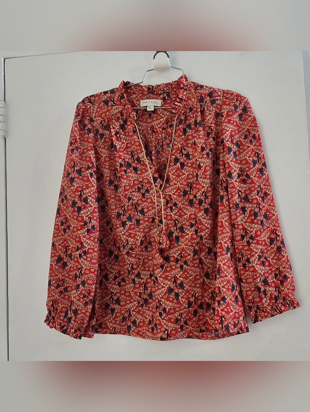 See U Soon Long Sleeve Floral Blouse - Picture 2 of 10